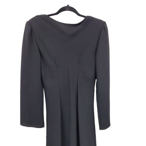 Vintage Dress Witchy Gothic Goblin Asymmetrical Monk Robe Midi Shift Black M - Picture 5 of 8